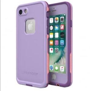 Light purple and pink LifeProof iPhone 7+ case